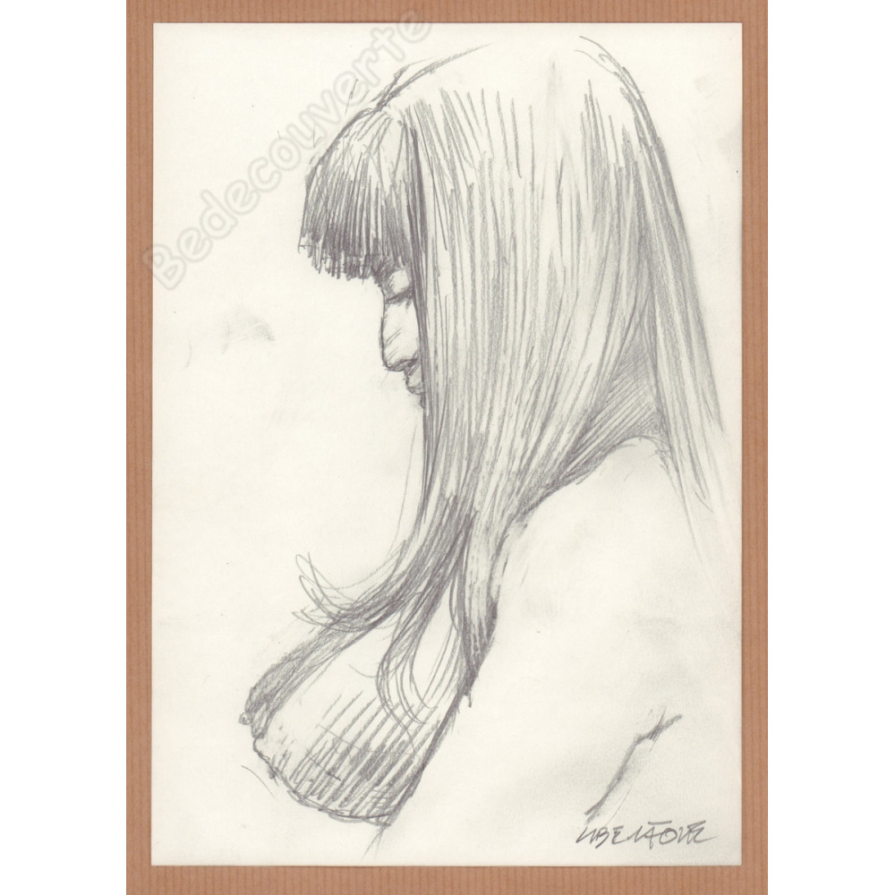 Liberatore Tanino - Dessin Original Portrait de femme 07 Liberatore Tanino - Dessin Original Portrait de femme 07