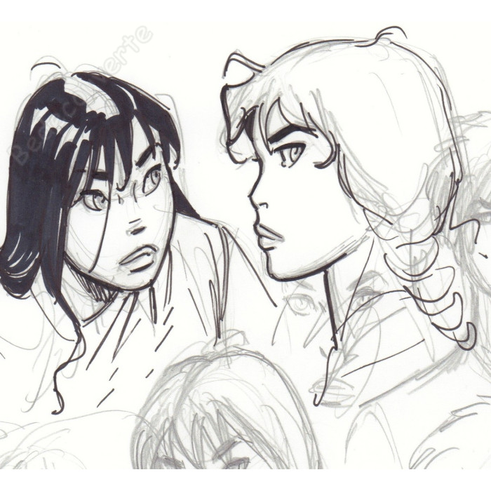 Berthet Philippe - Dessin Original Recherches de personnages