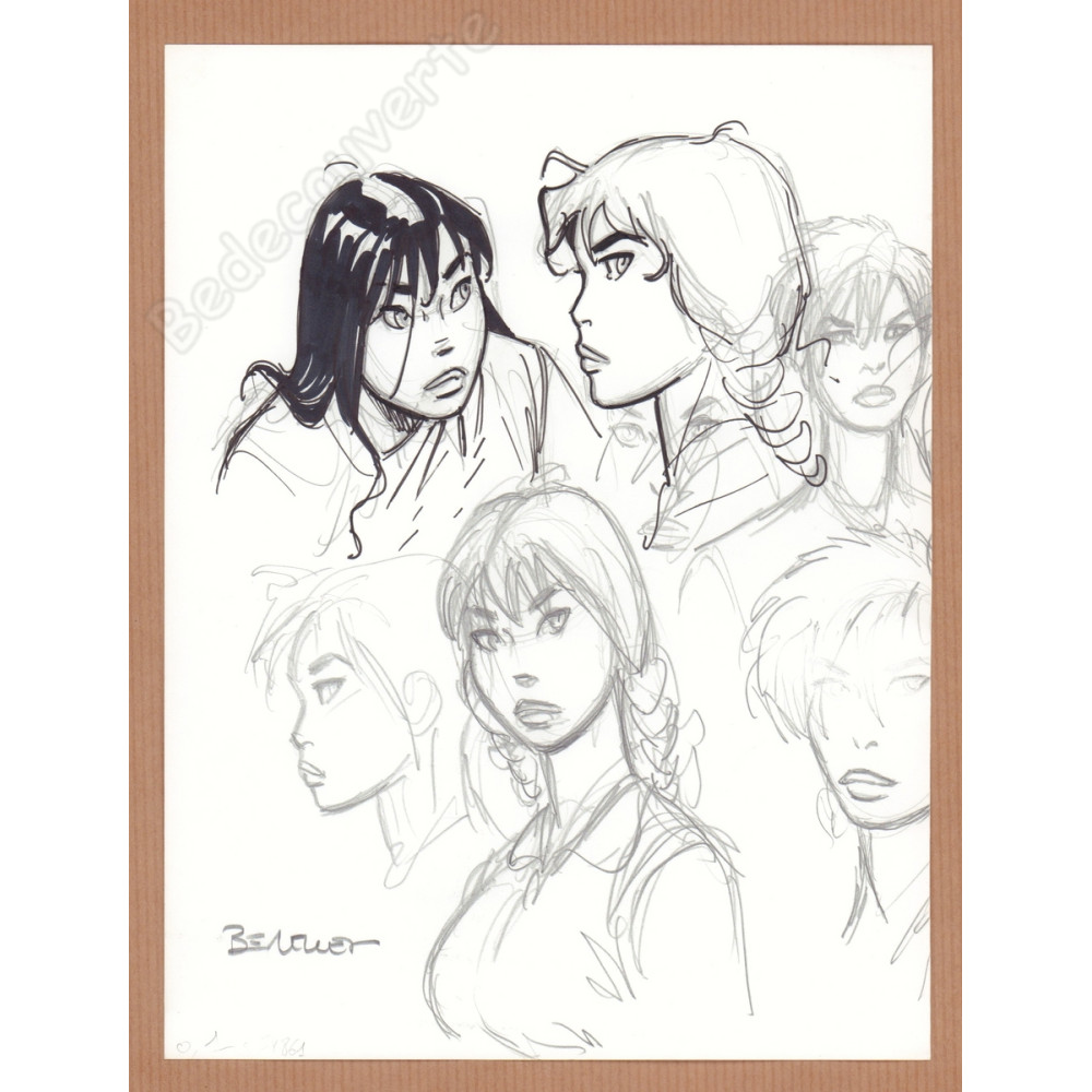 Berthet Philippe - Dessin Original Recherches de personnages