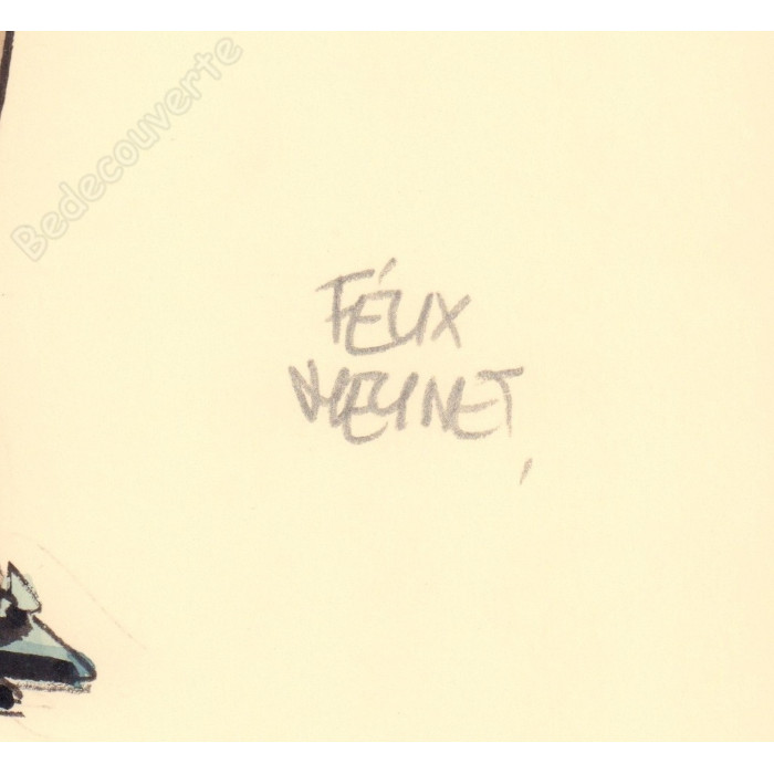 Meynet Félix - Dessin original Mirabelle se coiffe