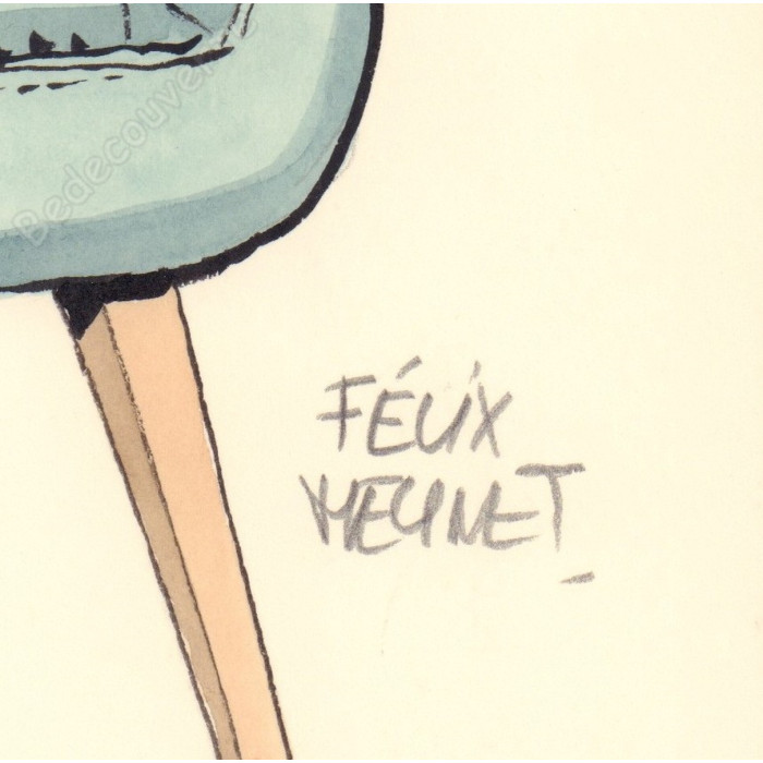 Meynet Félix - Dessin original Mirabelle lingerie mauve