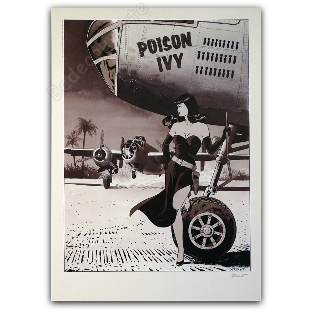 Berthet - Pin-up Poison Ivy Signé Berthet - Pin-up Poison Ivy Signé