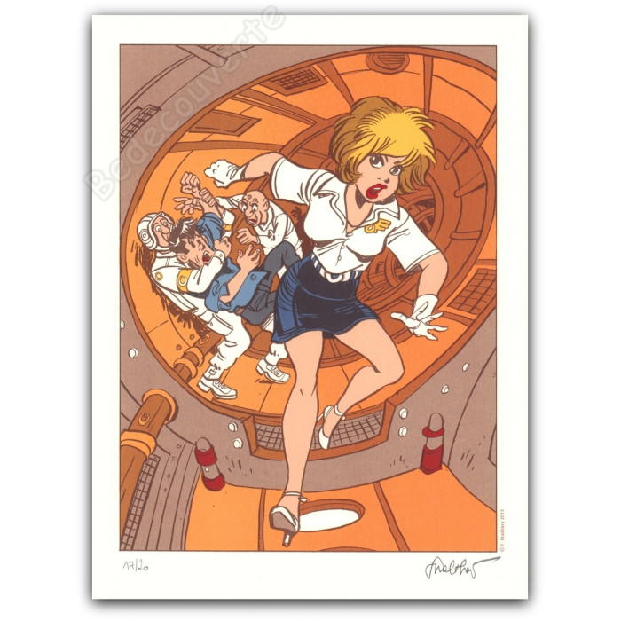 Walthéry - Natacha Couverture Spirou 2207 inversée Variante