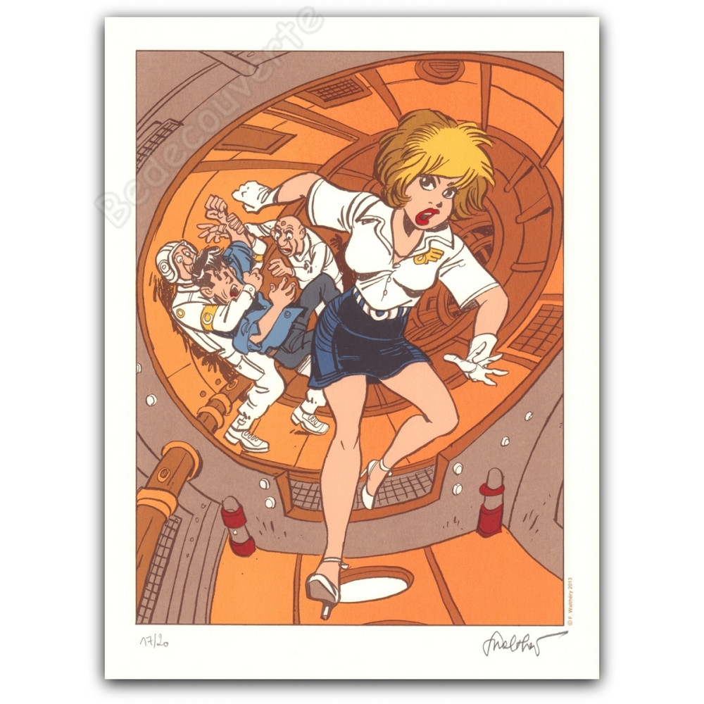 Walthéry - Natacha Couverture Spirou 2207 inversée Variante Walthéry - Natacha Couverture Spirou 2207 inversée Variante