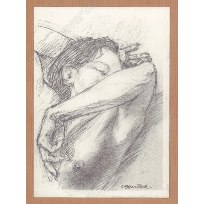 Liberatore Tanino - Dessin Original Portrait de femme 08