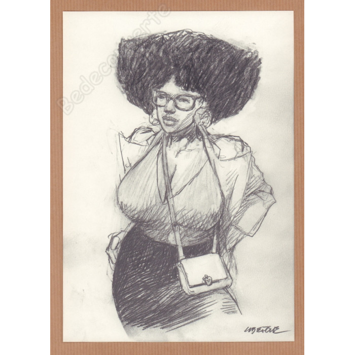 Liberatore Tanino - Dessin Original Portrait de femme 09