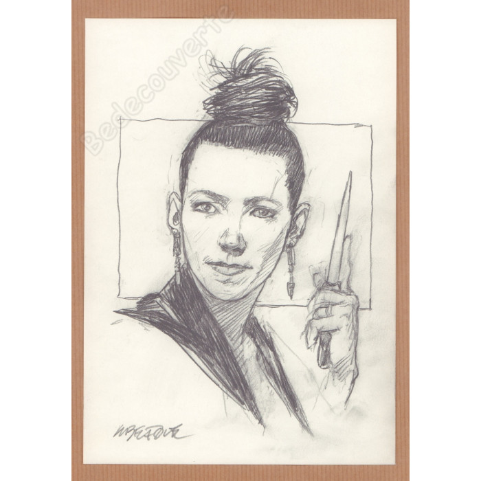 Liberatore Tanino - Dessin Original Portrait de femme 10