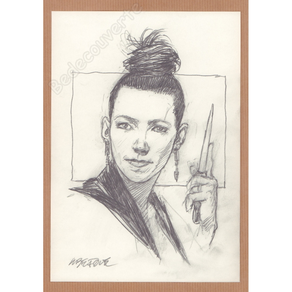 Liberatore Tanino - Dessin Original Portrait de femme 10 Liberatore Tanino - Dessin Original Portrait de femme 10