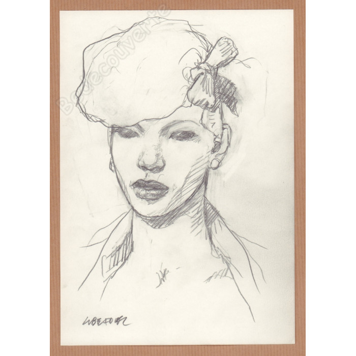 Liberatore Tanino - Dessin Original Portrait de femme 11