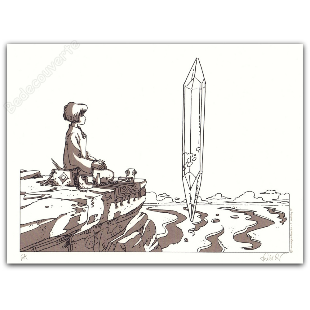 Walthéry - Natacha Hommage à Moebius Le désert Variante