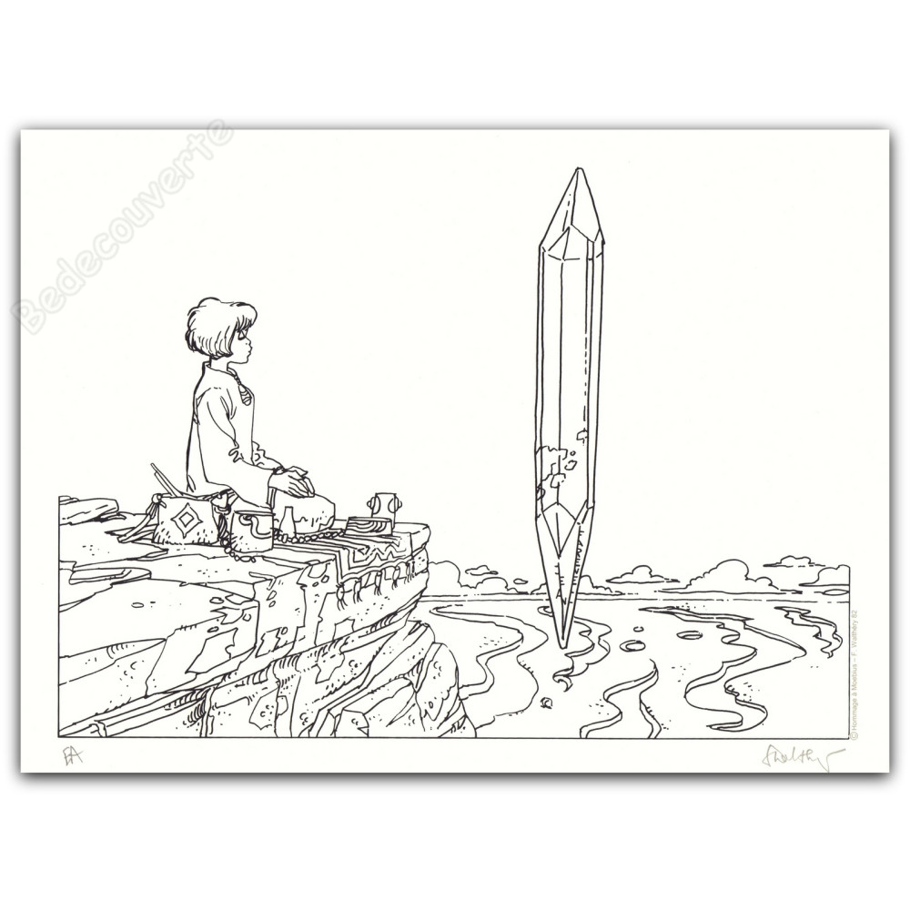 Walthéry - Natacha Hommage à Moebius Le désert NB
