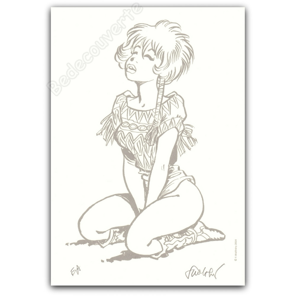 Walthéry - Natacha Hommage à Manara Indienne gris