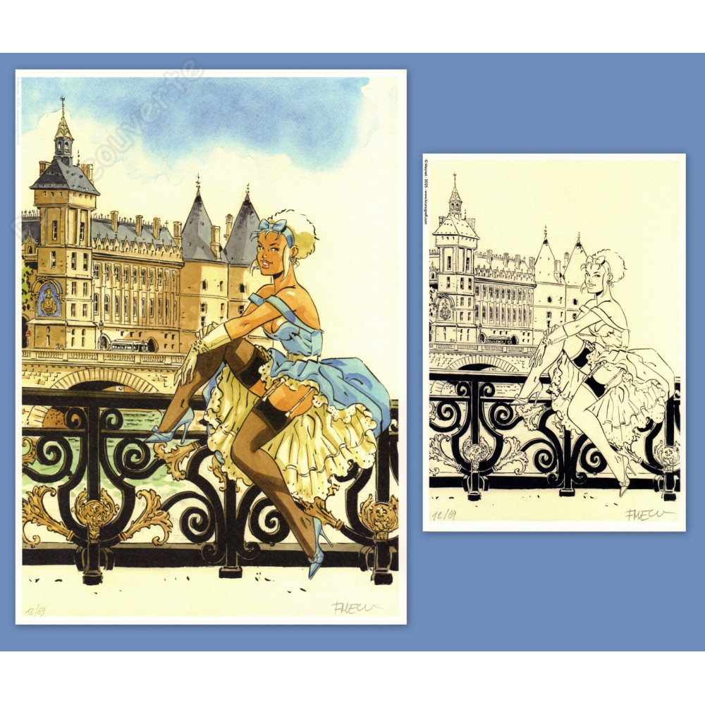 Meynet - Pin-up Mirabelle à Paris Palais de la Cité 2025 Duo d'ex-libris Meynet - Pin-up Mirabelle à Paris Palais de la Cité 2025 Duo d'ex-libris