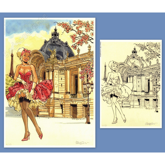 Meynet - Pin-up Mirabelle à Paris Petit Palais 2025 Duo d'ex-libris