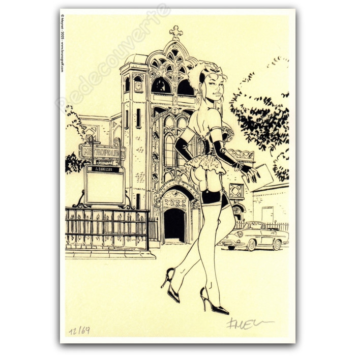 Meynet - Pin-up Mirabelle à Paris Eglise Saint-Jean de Montmartre 2025 NB
