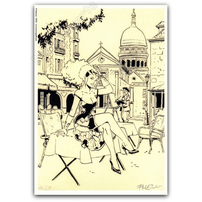 Meynet - Meynet - Pin-up Mirabelle à Paris Montmartre 2025 NB