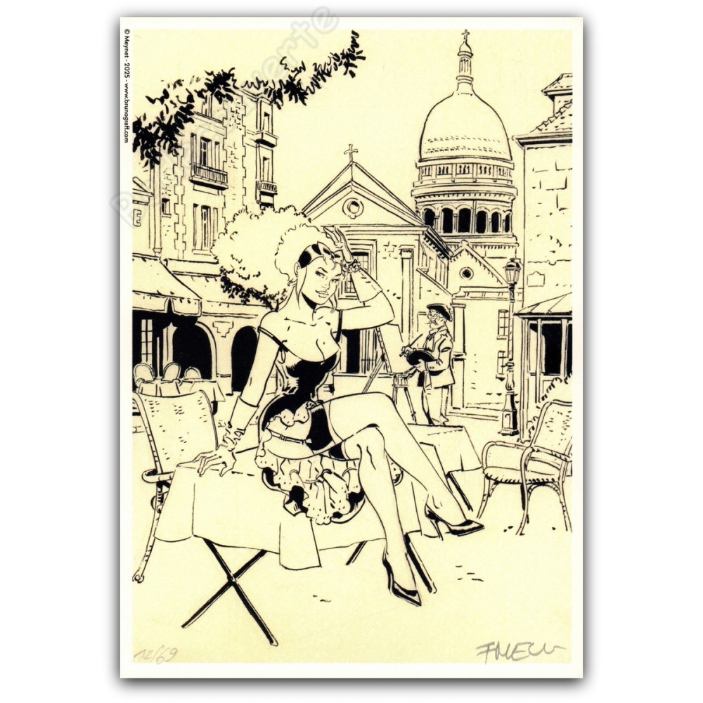 Meynet - Pin-up Mirabelle à Paris Montmartre 2025 NB Meynet - Pin-up Mirabelle à Paris Montmartre 2025 NB