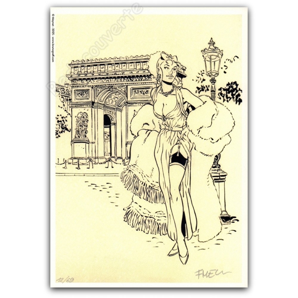 Meynet - Pin-up Mirabelle à Paris Arc de Triomphe 2025 NB