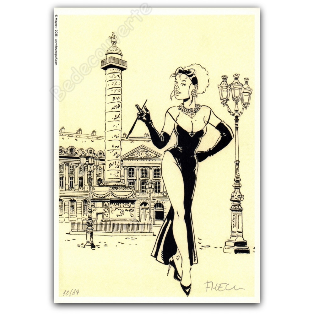 Meynet - Pin-up Mirabelle à Paris Place Vendôme 2025 NB Meynet - Pin-up Mirabelle à Paris Place Vendôme 2025 NB