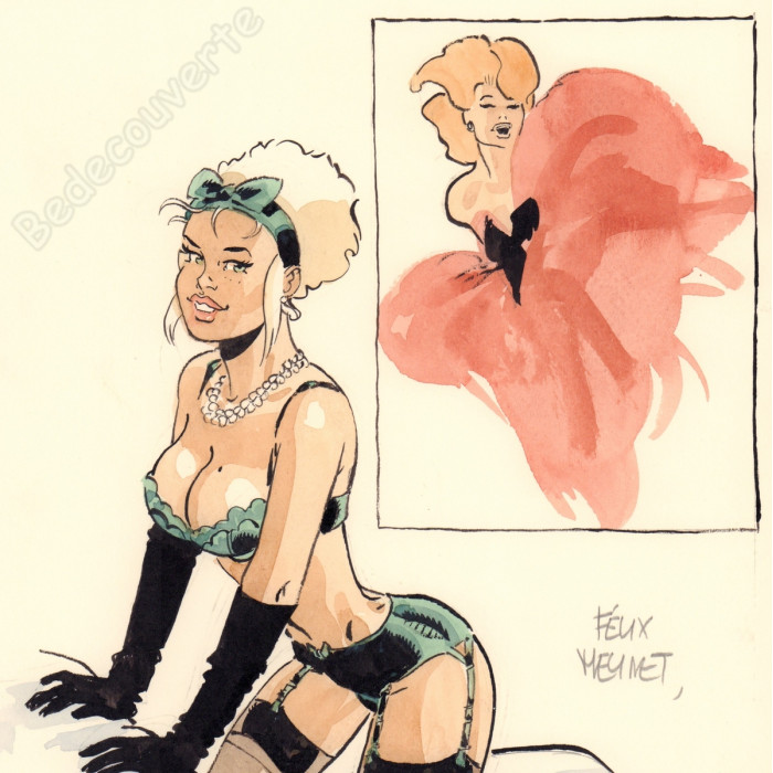 Meynet Félix - Dessin original Mirabelle pour l'Artbook 69 - C