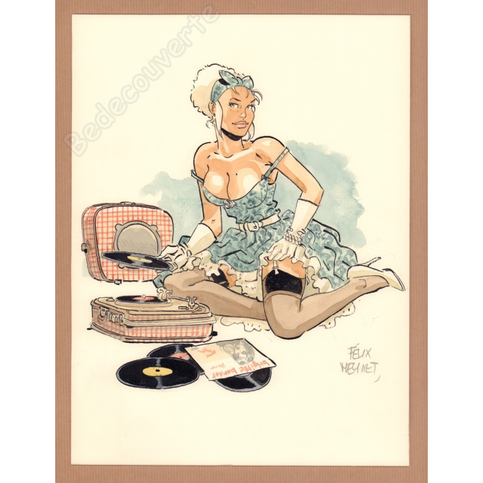 Meynet Félix - Dessin original Mirabelle pour l'Artbook 69 - D
