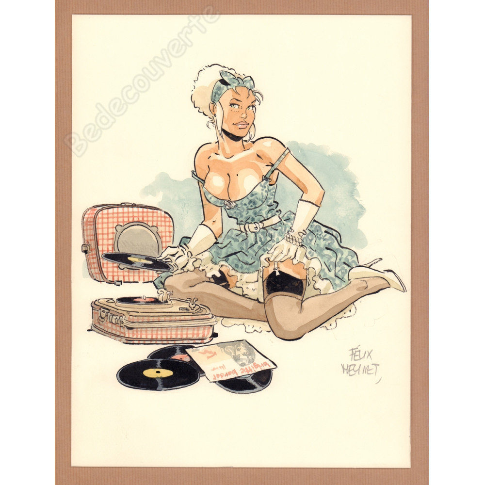 Meynet Félix - Dessin original Mirabelle pour l'Artbook 69 - D Meynet Félix - Dessin original Mirabelle pour l'Artbook 69 - D