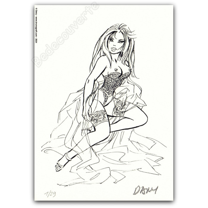 Dany - Ensemble de 10 ex-libris Dentelles de Jarretelles 2024