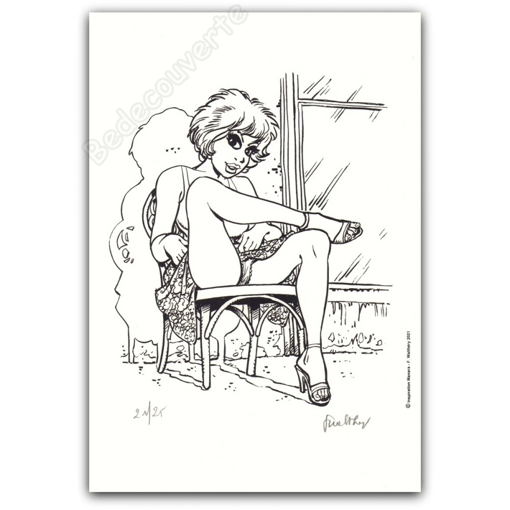 Walthéry - Natacha Inspiration Manara Déclic 2021 NB