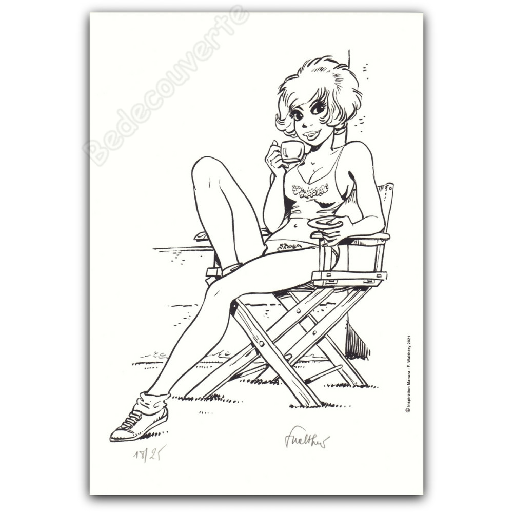 Walthéry - Natacha Inspiration Manara Café 2021 NB