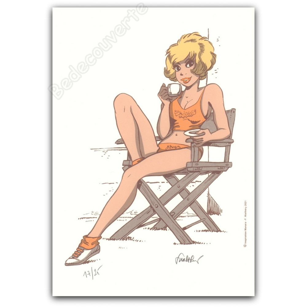 Walthéry - Natacha Inspiration Manara Café 2021 Variante