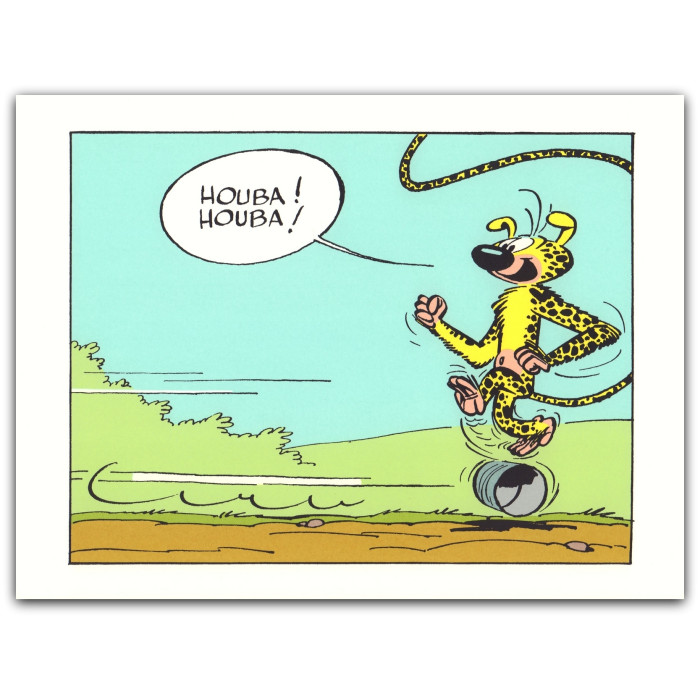 Franquin - Le Marsupilami sur un tonneau