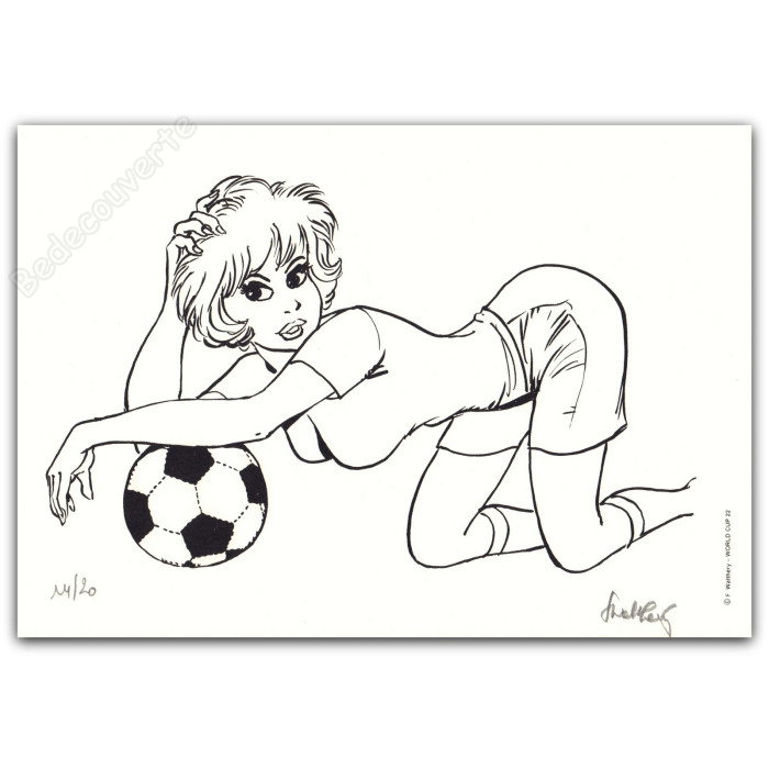 Walthéry - Natacha Football 2022 Noir et Blanc 02