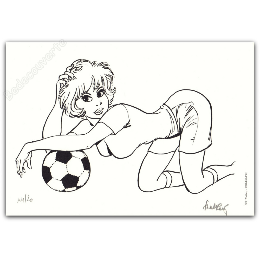 Walthéry - Natacha Football 2022 Noir et Blanc 02