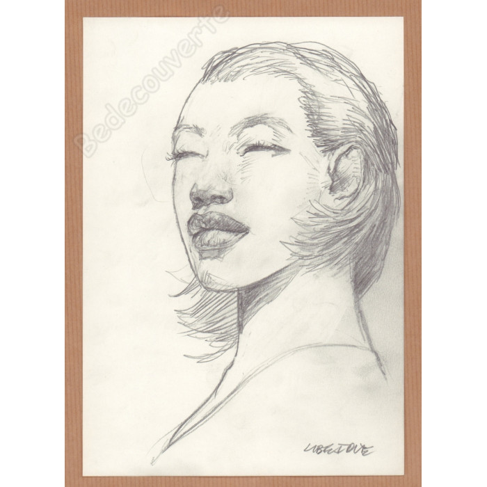 Liberatore Tanino - Dessin Original Portrait de femme 12