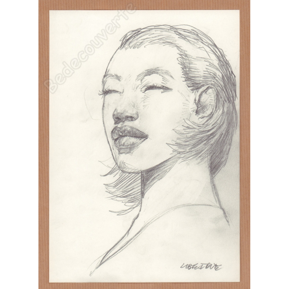 Liberatore Tanino - Dessin Original Portrait de femme 12