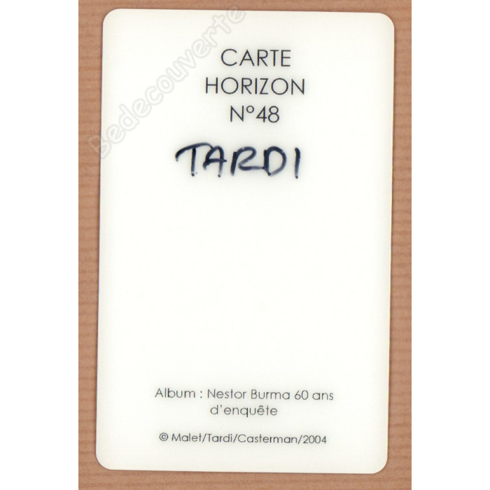 Tardi - Nestor Burma Carte Horizon 48 Signée