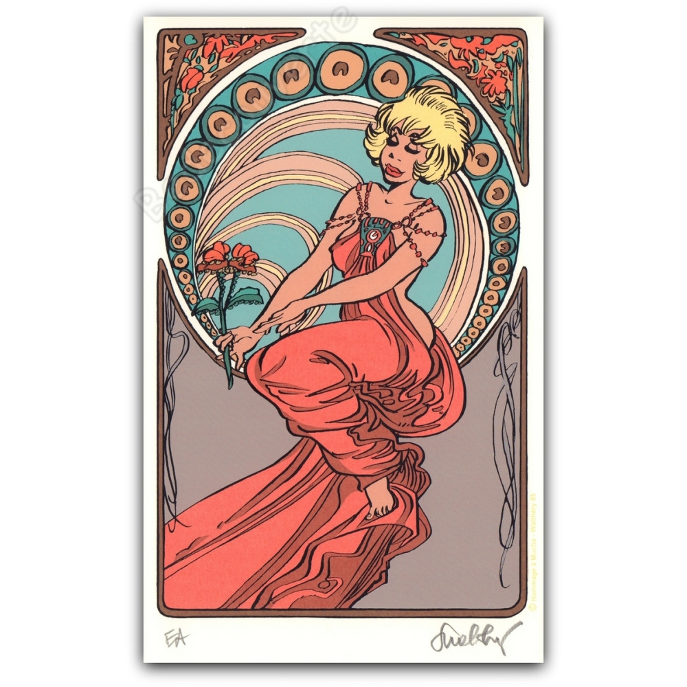 Walthéry - Natacha Hommage à Alfons Mucha Le drap 02 Walthéry - Natacha Hommage à Alfons Mucha Le drap 02