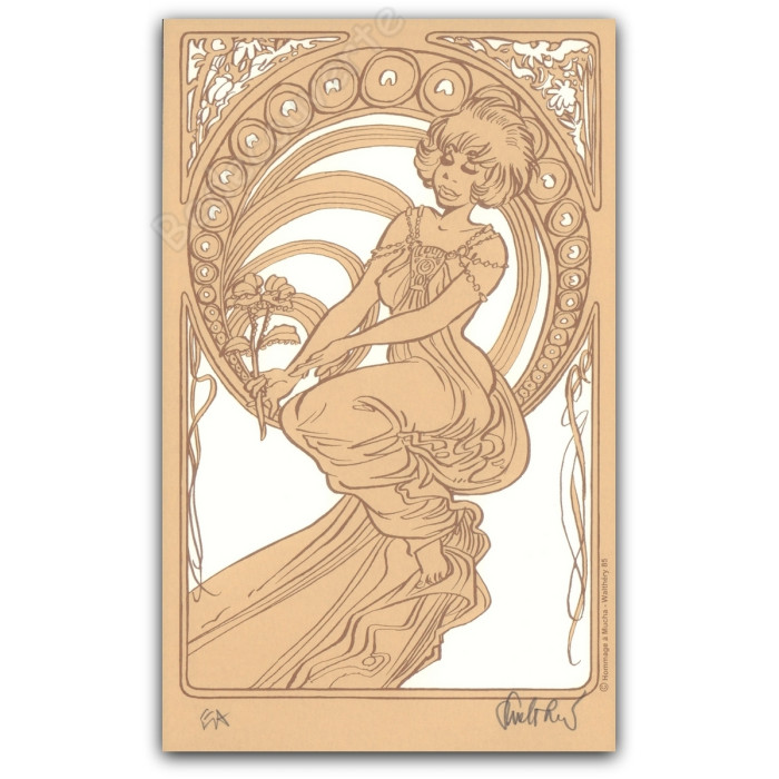 Walthéry - Natacha Hommage à Alfons Mucha Le drap 02 Beige