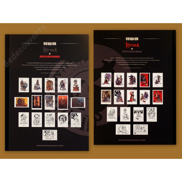 Hub - Pack de 2 portfolios Katana et Obsidienne - Okko et Le Serpent et la Lance