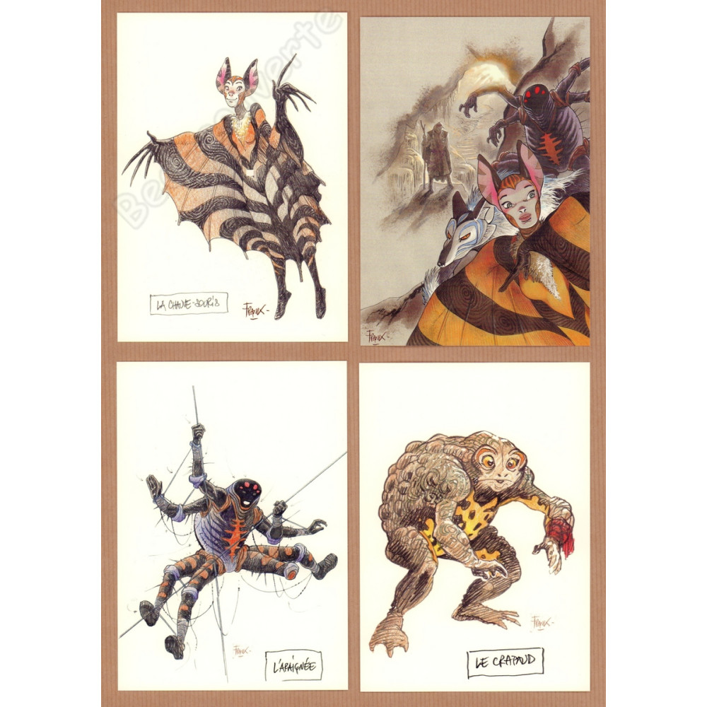 Frank Pé - Lot de 8 cartes postales Les Découvertes de Comblain