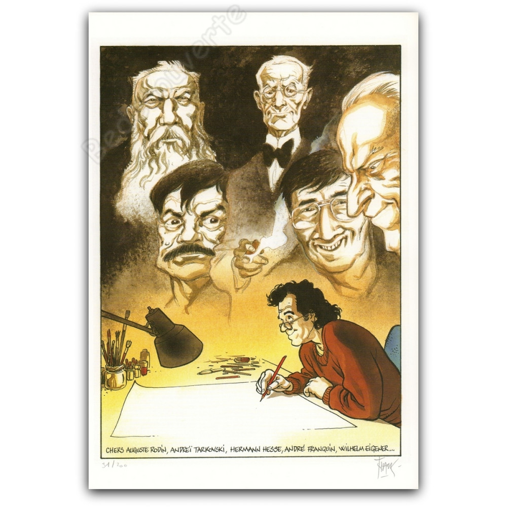 Frank Pé - Hommage à Franquin Rodin Tarkovski