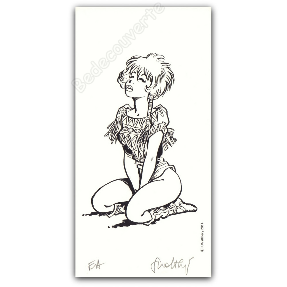 Walthéry - Natacha Hommage à Manara Indienne Petit format NB