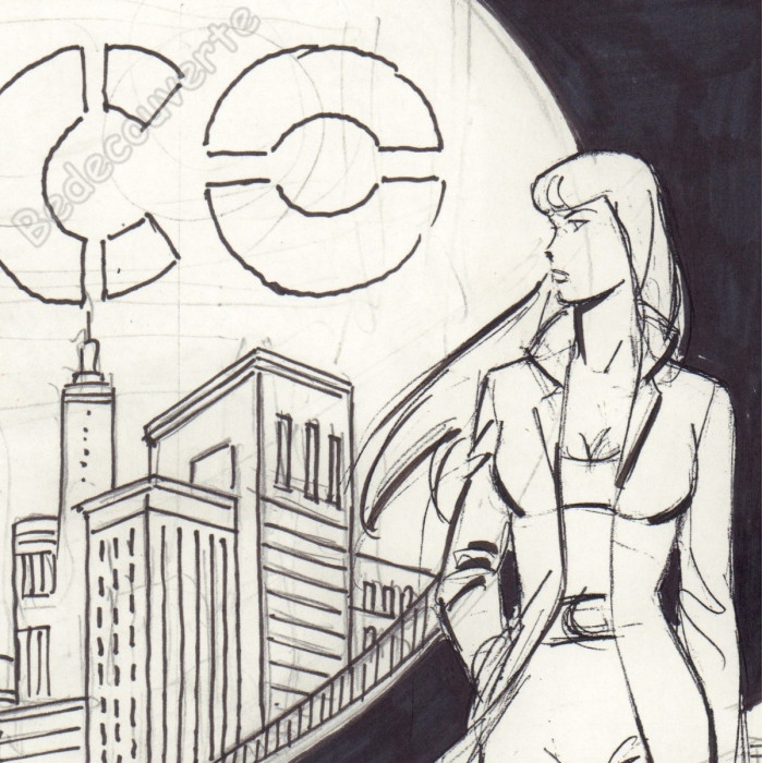 Berthet Philippe - Dessin Original Projet de couverture pour NICO