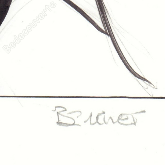 Berthet Philippe - Dessin Original Projet de couverture pour MOTORCITY