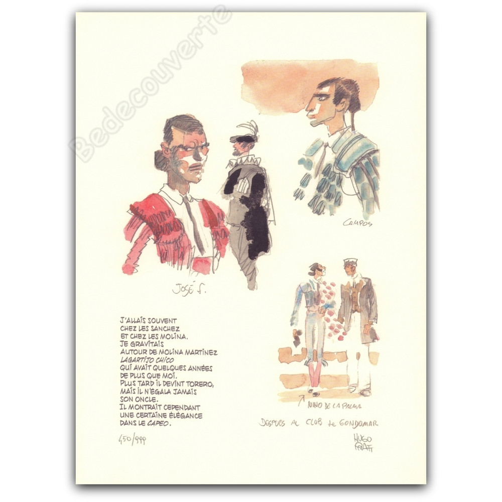 Pratt - Corto Maltese en Cordoba Chico signé