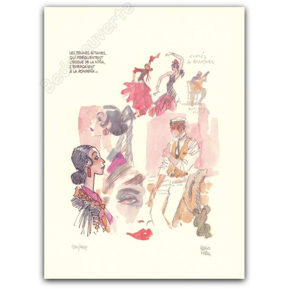 Pratt - Corto Maltese en Cordoba Gitanes signé