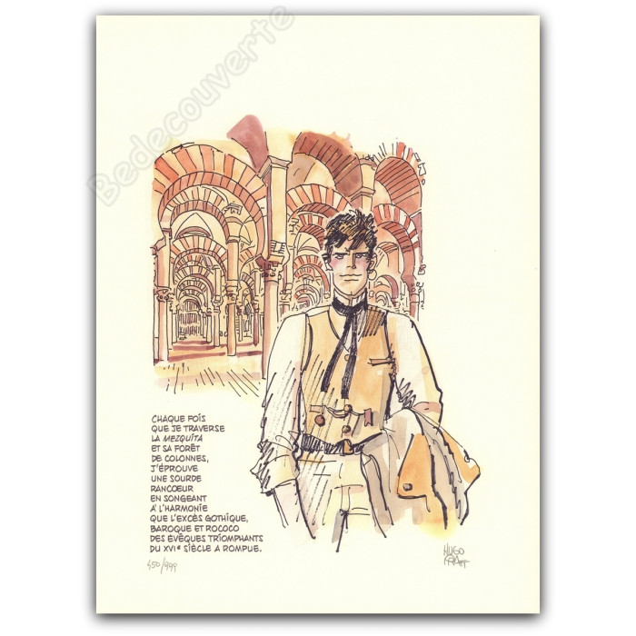 Pratt - Corto Maltese en Cordoba La Mezquita signé