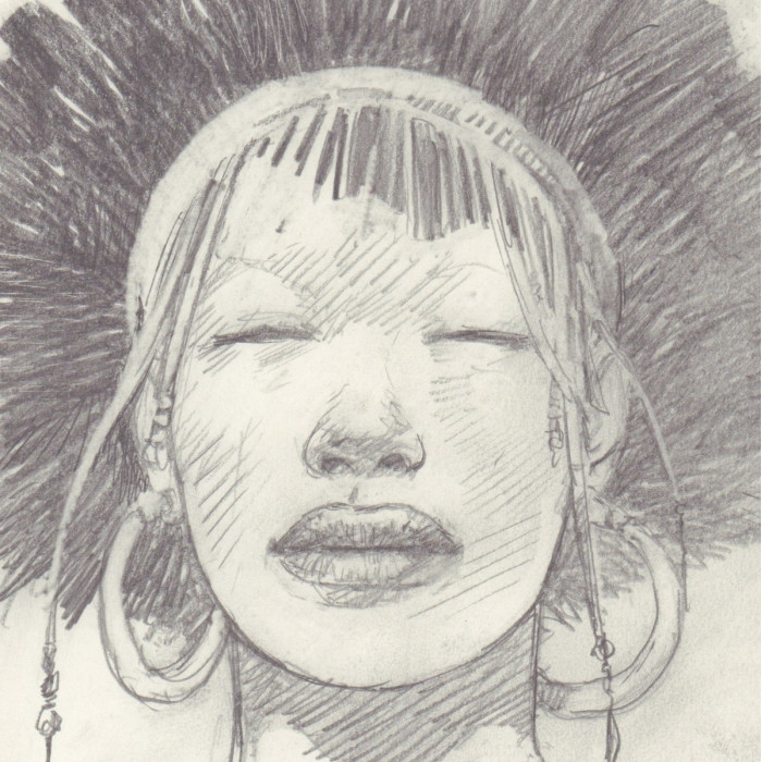 Liberatore Tanino - Dessin Original Portrait de femme - A