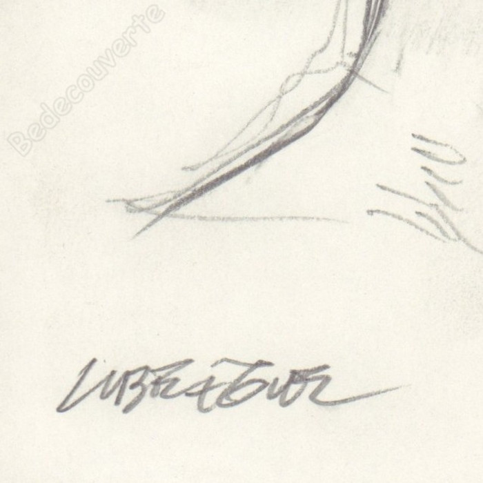 Liberatore Tanino - Dessin Original Portrait de femme - A