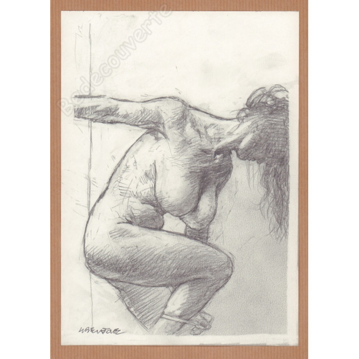 Liberatore Tanino - Dessin Original Portrait de femme - B